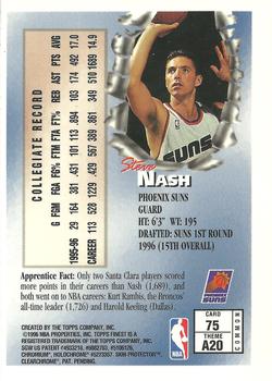 1996-97 Finest #75 Steve Nash Back