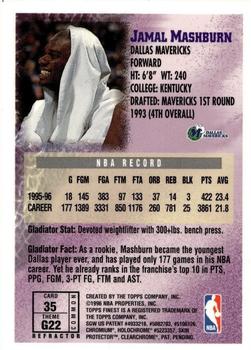 1996-97 Finest - Refractors #35 Jamal Mashburn Back