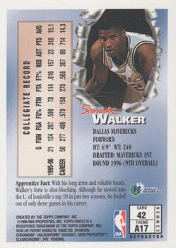 1996-97 Finest - Refractors #42 Samaki Walker Back