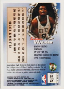 1996-97 Finest - Refractors #84 Antoine Walker Back