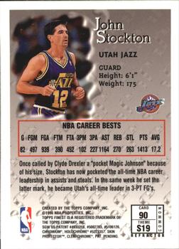 1996-97 Finest - Refractors #90 John Stockton Back