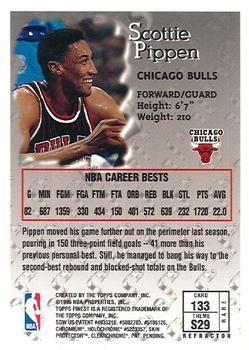 1996-97 Finest - Refractors #133 Scottie Pippen Back