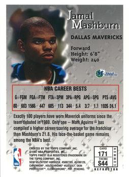 1996-97 Finest - Refractors #171 Jamal Mashburn Back