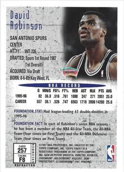 1996-97 Finest - Refractors #257 David Robinson Back
