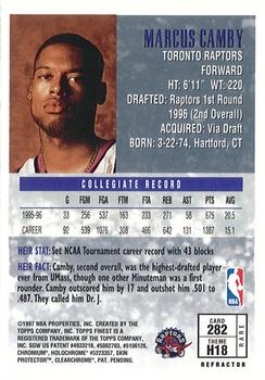 1996-97 Finest - Refractors #282 Marcus Camby Back