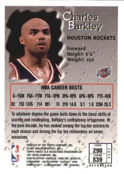 1996-97 Finest - Refractors #290 Charles Barkley Back