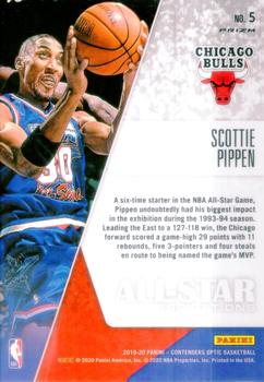 2019-20 Panini Contenders Optic - All-Star Aspirations Red Cracked Ice #5 Scottie Pippen Back