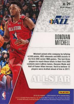 2019-20 Panini Contenders Optic - All-Star Aspirations Red Cracked Ice #24 Donovan Mitchell Back