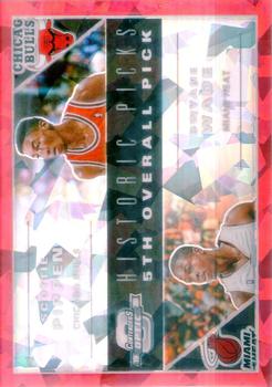 2019-20 Panini Contenders Optic - Historic Picks Red Cracked Ice #11 Dwyane Wade / Scottie Pippen Front