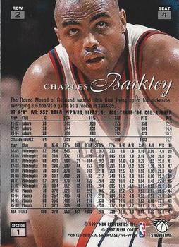 1996-97 Flair Showcase #4 Charles Barkley Back