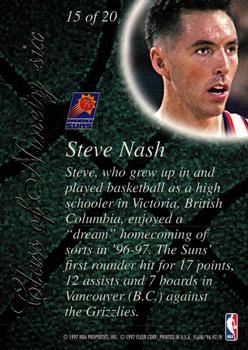 1996-97 Flair Showcase - Class of '96 #15 Steve Nash Back