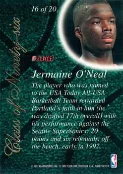 1996-97 Flair Showcase - Class of '96 #16 Jermaine O'Neal Back