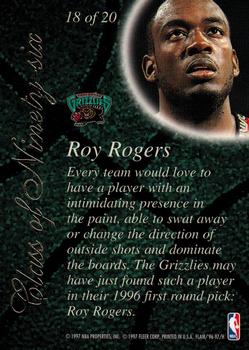1996-97 Flair Showcase - Class of '96 #18 Roy Rogers Back