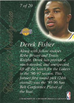 1996-97 Flair Showcase - Class of '96 #7 Derek Fisher Back