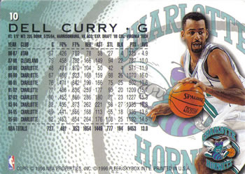 1996-97 Fleer #10 Dell Curry Back