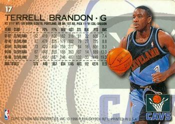 1996-97 Fleer #17 Terrell Brandon Back