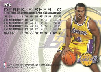 1996-97 Fleer #204 Derek Fisher Back