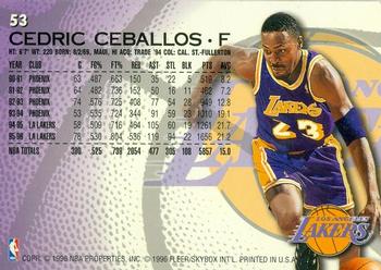 1996-97 Fleer #53 Cedric Ceballos Back