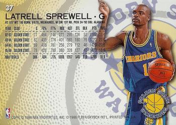 1996-97 Fleer #37 Latrell Sprewell Back
