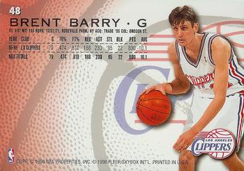 1996-97 Fleer #48 Brent Barry Back