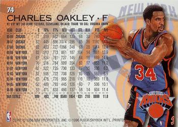 1996-97 Fleer #74 Charles Oakley Back