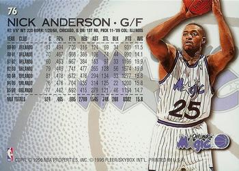 1996-97 Fleer #76 Nick Anderson Back