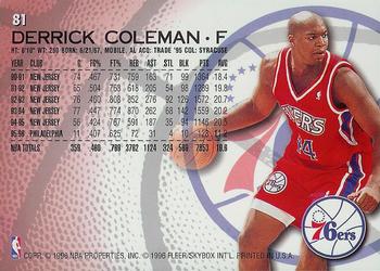 1996-97 Fleer #81 Derrick Coleman Back