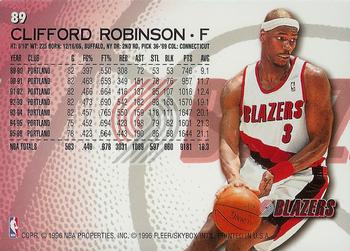 1996-97 Fleer #89 Clifford Robinson Back