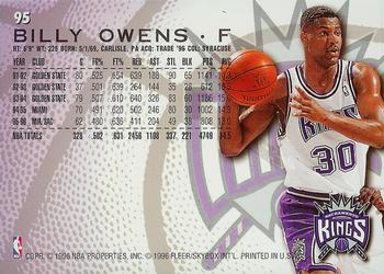 1996-97 Fleer #95 Billy Owens Back