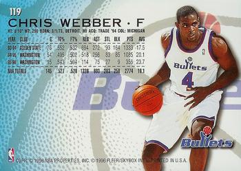 1996-97 Fleer #119 Chris Webber Back