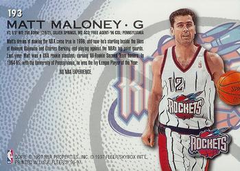 1996-97 Fleer #193 Matt Maloney Back