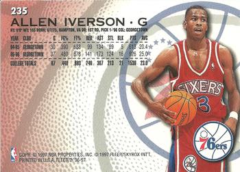 1996-97 Fleer #235 Allen Iverson Back