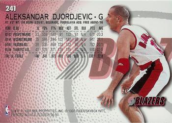 1996-97 Fleer #241 Aleksandar Djordjevic Back