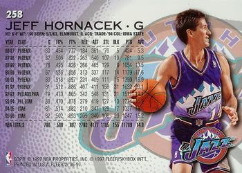 1996-97 Fleer #258 Jeff Hornacek Back