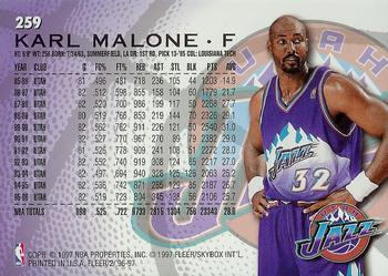 1996-97 Fleer #259 Karl Malone Back