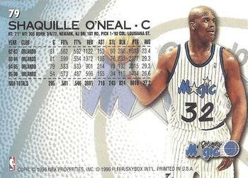 1996-97 Fleer #79 Shaquille O'Neal Back