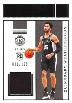 2019-20 Panini Encased - Rookie Label Materials #RL-QUI Quinndary Weatherspoon Front