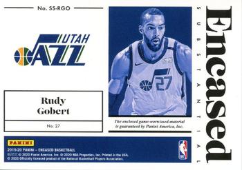 2019-20 Panini Encased - Substantial Swatches #SS-RGO Rudy Gobert Back