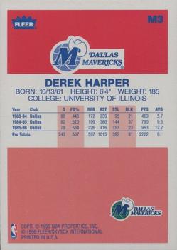 1996-97 Fleer - Decade of Excellence #3 Derek Harper Back