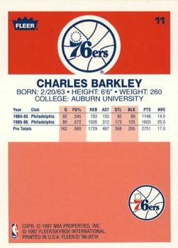 1996-97 Fleer - Decade of Excellence #11 Charles Barkley Back