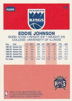 1996-97 Fleer - Decade of Excellence #13 Eddie Johnson Back