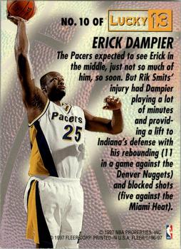 1996-97 Fleer - Lucky 13 #10 Erick Dampier Back