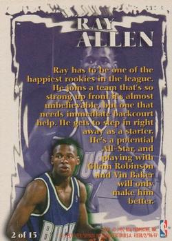 1996-97 Fleer - Rookie Sensations #2 Ray Allen Back
