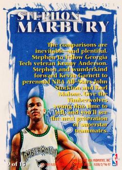 1996-97 Fleer - Rookie Sensations #9 Stephon Marbury Back