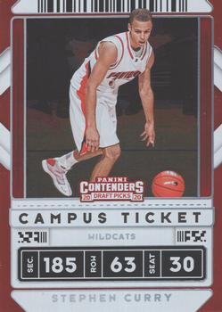 2020 Panini Contenders Draft Picks - Campus Ticket #1 Stephen Curry Front