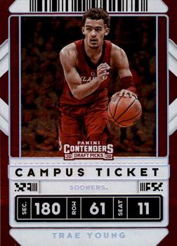 2020 Panini Contenders Draft Picks - Campus Ticket #23 Trae Young Front