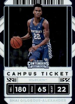 2020 Panini Contenders Draft Picks - Campus Ticket #39 Shai Gilgeous-Alexander Front