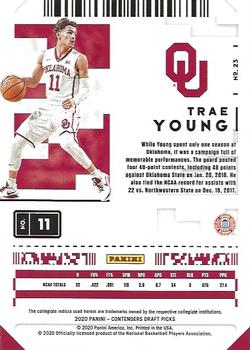 2020 Panini Contenders Draft Picks - Conference Ticket #23 Trae Young Back