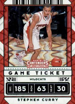 2020 Panini Contenders Draft Picks - Game Ticket Green Explosion #1 Stephen Curry Front