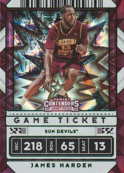 2020 Panini Contenders Draft Picks - Game Ticket Green Explosion #2 James Harden Front